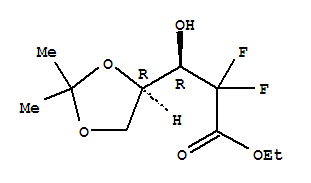 3-(2,2-Dimethyl[1,3]dioxolan-4-yl)-2,2-difluora-3-hydroxy-propionicacidethylester