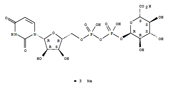 a-D-Glucopyranuronicacid,1P'-esterwithuridine5'-(trihydrogendiphosphate),trisodiumsalt(9CI)