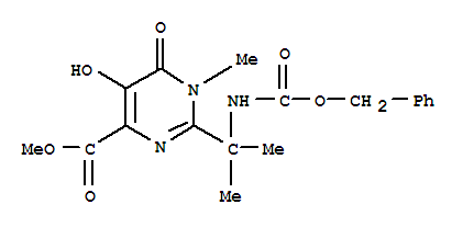 4-pyrimidinecarboxylicacid,1,6-dihydro-5-hydroxy-1-methyl-2-[1-methyl-1-[[(phenylmethoxy)carbonyl]amino]ethyl]-6-oxo-,methylester