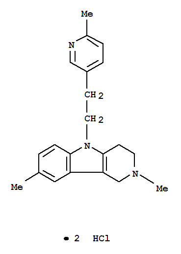 Latrepirdine;2,8-dimethyl-5-(2-(6-methylpyridin-3-yl)ethyl)-2,3,4,5-tetrahydro-1H-pyrido[4,3-b]indoledihydrochloride