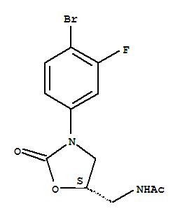 (5S)-N-[3-(4-BROMO-3-FLUOROPHENYL)-2-OXOOXAZOLIDIN-5-YLMETHYL]ACETAMIDE