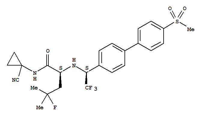 Odanacatib(MK-0822);Pentanamide,N-(1-cyanocyclopropyl)-4-fluoro-4-methyl-2-[[(1S)-2,2,2-trifluoro-1-[4'-(methylsulfonyl)[1,1'-biphenyl]-4-yl]ethyl]amino]-,(2S)-