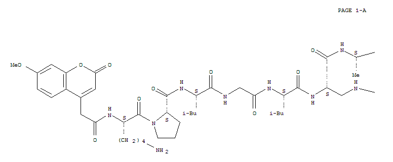 N2-[2-(7-Methoxy-2-oxo-2H-1-benzopyran-4-yl)acetyl]-L-lysyl-L-prolyl-L-leucylglycyl-L-leucyl-3-[(2,4-dinitrophenyl)amino]-L-alanyl-L-alanyl-L-argininamide