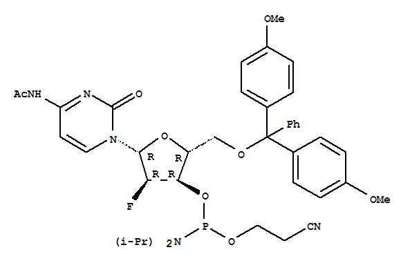N-Acetyl-5'-O-(4,4-dimethoxytrityl)-2'-deoxy-2'-fluorocytidine-3'-(2-cyanoethyl-N,N-diisopropyl)phosphoramidite