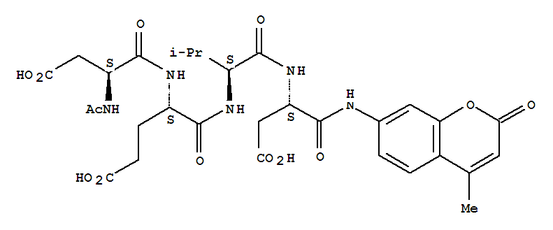 N-Acetyl-L-α-aspartyl-L-α-glutamyl-L-valyl-N-(4-methyl-2-oxo-2H-1-benzopyran-7-yl)-L-α-asparagine