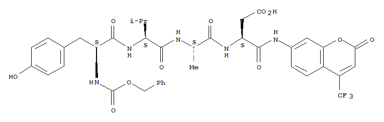 N-[(Phenylmethoxy)carbonyl]-L-tyrosyl-L-valyl-L-alanyl-N-[2-oxo-4-(trifluoromethyl)-2H-1-benzopyran-7-yl]-L-α-asparagine
