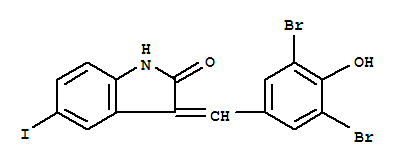 GW5074;2H-Indol-2-one,3-[(3,5-dibromo-4-hydroxyphenyl)methylene]-1,3-dihydro-5-iodo-