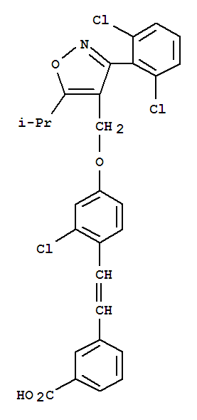 GW4064;Benzoicacid,3-[2-[2-chloro-4-[[3-(2,6-dichlorophenyl)-5-(1-methylethyl)-4-isoxazolyl]methoxy]phenyl]ethenyl]-