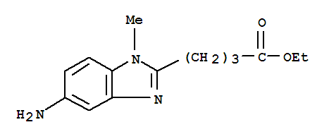 1-Methyl-5-amino-1H-benzimidazole-2-butanoicacidethylester