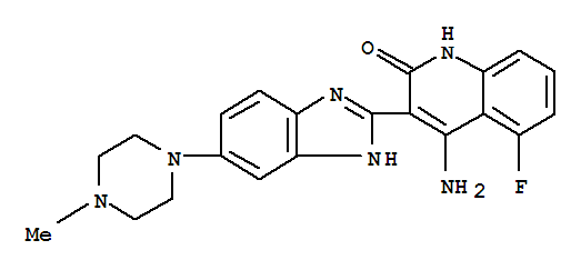 Dovitinib(TKI-258,CHIR-258);1-amino-5-fluoro-3-(6-(4-methylpiperazin-1-yl)-1H-benzo[d]imidazol-2-yl)quinolin-2(1H)-one