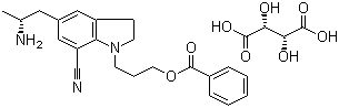 5-[(2R)-2-Aminopropyl]-1-[3-(benzoyloxy)propyl]-2,3-dihydro-1H-indole-7-carbonitrile(2R,3R)-2,3-dihydroxybutanedioate