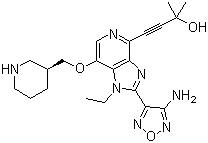 GSK690693;4-(2-(4-amino-1,2,5-oxadiazol-3-yl)-1-ethyl-7-((S)-piperidin-3-ylmethoxy)-1H-imidazo[4,5-c]pyridin-4-yl)-2-methylbut-3-yn-2-ol