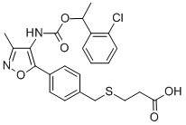 Ki16425;3-(4-(4-((1-(2-chlorophenyl)ethoxy)carbonyl)-3-methylisoxazol-5-yl)benzylthio)propanoicacid