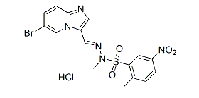 PIK-75;(E)-N'-((6-bromoH-imidazo[1,2-a]pyridin-3-yl)methylene)-N,2-dimethyl-5-nitrobenzenesulfonohydrazidehydrochloride