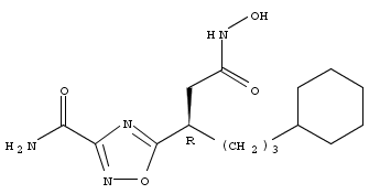 UK383367;1,2,4-Oxadiazole-5-propanamide,3-(aminocarbonyl)-β-(3-cyclohexylpropyl)-N-hydroxy-,(βR)-