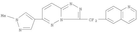 JNJ-38877605;6-(difluoro(6-(1-methyl-1H-pyrazol-4-yl)-[1,2,4]triazolo[4,3-b]pyridazin-3-yl)methyl)quinoline