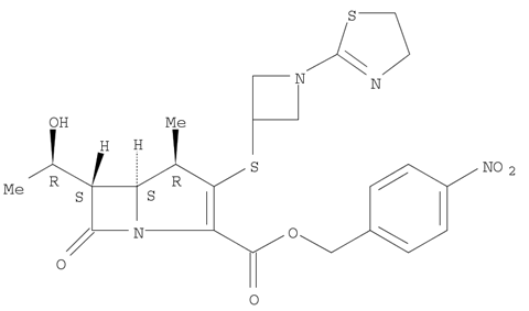 4-Nitrobenzyl(1R,5S,6S)-6-[(R)-1-hydroxyethyl]-1-Methyl-2-[1-(1,3-thiazolin-2-yl)azetidin-3-yl]thio-1-carbapen-2-eM-3-carboxylate