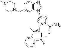 GSK461364;5-(6-((4-methylpiperazin-1-yl)methyl)-1H-benzo[d]imidazol-1-yl)-3-((R)-1-(2-(trifluoromethyl)phenyl)ethoxy)thiophene-2-carboxamide