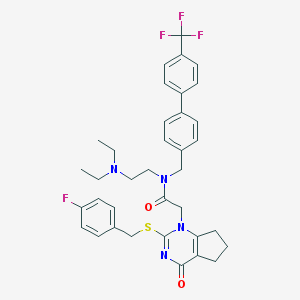 Darapladib(SB-480848);N-[2-(diethylamino)ethyl]-2-[[(4-fluorophenyl)methyl]thio]-4,5,6,7-tetrahydro-4-oxo-N-[[4'-(trifluoromethyl)[1,1'-biphenyl]-4-yl]methyl]-1H-Cyclopentapyrimidine-1-acetamide