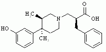 (alphaS,3R,4R)-4-(3-Hydroxyphenyl)-3,4-dimethyl-alpha-(phenylmethyl)-1-piperidinepropanoicacid