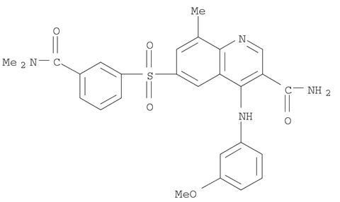 GSK256066;6-(3-(dimethylcarbamoyl)phenylsulfonyl)-4-(3-methoxyphenylamino)-8-methylquinoline-3-carboxamide