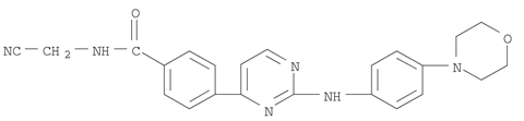 Momelotinib(CYT387);LM-1149;CYT11387;N-(cyanomethyl)-4-(2-(4-morpholinophenylamino)pyrimidin-4-yl)benzamide