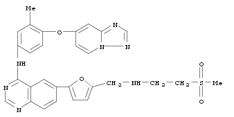 HER2-Inhibitor-1;N-(4-([1,2,4]triazolo[1,5-a]pyridin-7-yloxy)-3-methylphenyl)-6-(5-((2-(methylsulfonyl)ethylamino)methyl)furan-2-yl)quinazolin-4-amine
