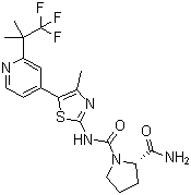 Alpelisib(BYL719);1,2-Pyrrolidinedicarboxamide,N1-[4-methyl-5-[2-(2,2,2-trifluoro-1,1-dimethylethyl)-4-pyridinyl]-2-thiazolyl]-,(2S)-
