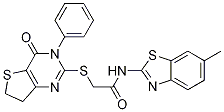 IWP-2;Acetamide,N-(6-methyl-2-benzothiazolyl)-2-[(3,4,6,7-tetrahydro-4-oxo-3-phenylthieno[3,2-d]pyrimidin-2-yl)thio]-
