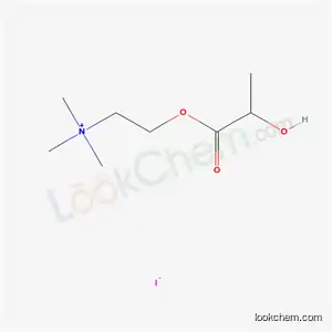 Molecular Structure of 17210-81-0 (2-[(2-hydroxypropanoyl)oxy]-N,N,N-trimethylethanaminium iodide)