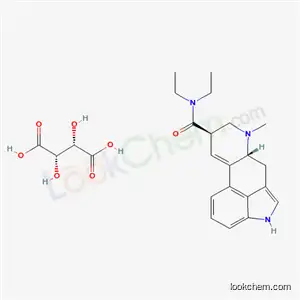 Molecular Structure of 32426-57-6 (Ergoline-8-beta-carboxamide, 9,10-didehydro-N,N-diethyl-6-methyl-, tar trate (1:1), d-)