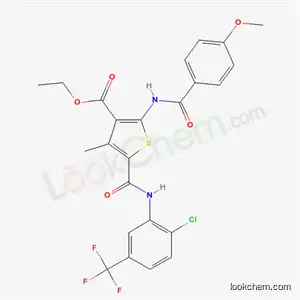 Ethyl 5-{[2-chloro-5-(trifluoromethyl)phenyl]carbamoyl}-2-(4-methoxybenzamido)-4-methylthiophene-3-carboxylate