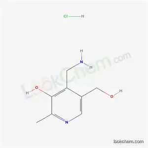 Molecular Structure of 5103-96-8 (4-(aminomethyl)-5-(hydroxymethyl)-2-methylpyridin-3-ol hydrochloride (1:1))