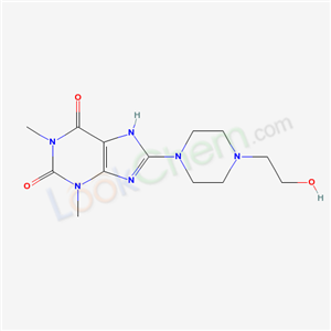 40171-75-3,8-[4-(2-hydroxyethyl)piperazin-1-yl]-1,3-dimethyl-3,7-dihydro-1H-purine-2,6-dione,8-[4-(2-hydroxy-ethyl)-piperazin-1-yl]-1,3-dimethyl-3,7(9)-dihydro-purine-2,6-dione;1h-purine-2,6-dione,3,7-dihydro-8-[4-(2-hydroxyethyl)-1-piperazinyl]-1,3-dimethyl;