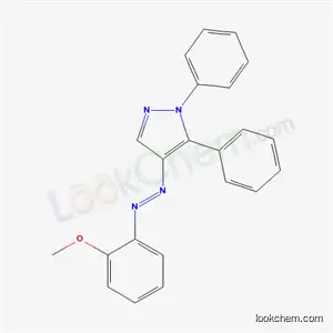 Molecular Structure of 40640-35-5 (4-[(E)-(2-methoxyphenyl)diazenyl]-1,5-diphenyl-1H-pyrazole)