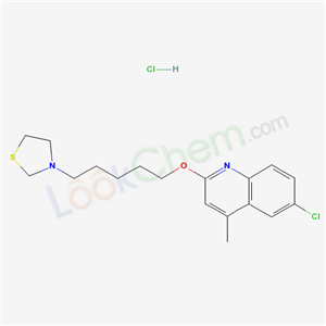 41288-20-4,6-chloro-4-methyl-2-{[5-(1,3-thiazolidin-3-yl)pentyl]oxy}quinoline hydrochloride (1:1),