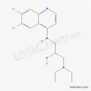 Molecular Structure of 5423-78-9 (1-[(6,7-dichloroquinolin-4-yl)amino]-3-(diethylamino)propan-2-ol)