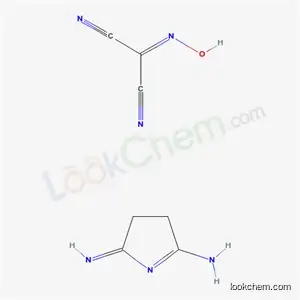 Molecular Structure of 6318-05-4 ((hydroxyimino)propanedinitrile - (2E)-2-imino-3,4-dihydro-2H-pyrrol-5-amine (1:1))