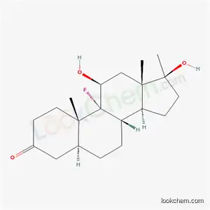 Molecular Structure of 51773-60-5 ((5alpha,11beta,17beta)-9-fluoro-11,17-dihydroxy-17-methylandrostan-3-one)