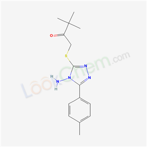 5380-82-5,1-{[4-amino-5-(4-methylphenyl)-4H-1,2,4-triazol-3-yl]sulfanyl}-3,3-dimethylbutan-2-one,