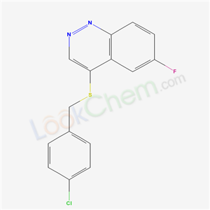 2195-60-0,4-[(4-chlorobenzyl)sulfanyl]-6-fluorocinnoline,