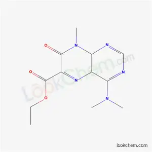 Molecular Structure of 2046-68-6 (ethyl 4-(dimethylamino)-8-methyl-7-oxo-7,8-dihydropteridine-6-carboxylate)