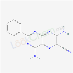 19148-32-4,4,7-diamino-2-phenylpteridine-6-carbonitrile,