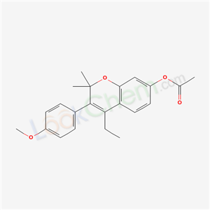 [4-ethyl-3-(4-methoxyphenyl)-2,2-dimethyl-chromen-7-yl] acetate