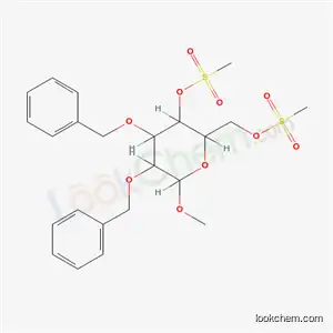 Molecular Structure of 55570-13-3 (methyl 2,3-di-O-benzyl-4,6-bis-O-(methylsulfonyl)hexopyranoside)