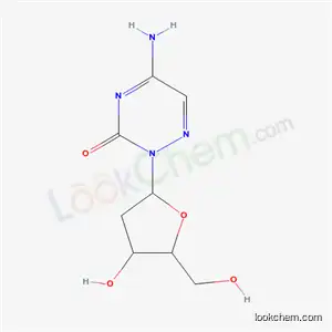 Molecular Structure of 50-92-0 (5-amino-2-(2-deoxypentofuranosyl)-1,2,4-triazin-3(2H)-one)