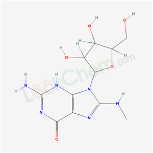 13389-05-4,2-amino-8-(methylamino)-9-pentofuranosyl-3,9-dihydro-6H-purin-6-one,