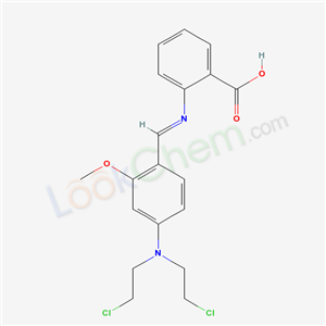 20807-43-6,2-{[(E)-{4-[bis(2-chloroethyl)amino]-2-methoxyphenyl}methylidene]amino}benzoic acid,