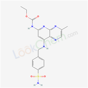 ethyl N-[3-methyl-7-[(4-sulfamoylphenyl)methylamino]-2,5,10-triazabicyclo[4.4.0]deca-1,3,5,7,9-pentaen-9-yl]carbamate cas  21271-88-5