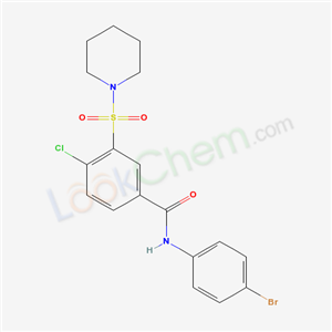 5725-34-8,N-(4-bromophenyl)-4-chloro-3-(piperidin-1-ylsulfonyl)benzamide,